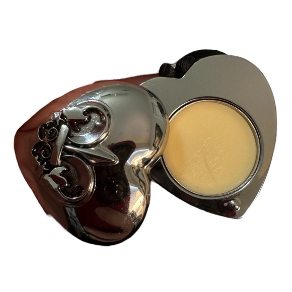 Solid Perfume Puffed Heart Necklace with Unused “Outspoken” by Fergie Inside - Picture 4 of 5